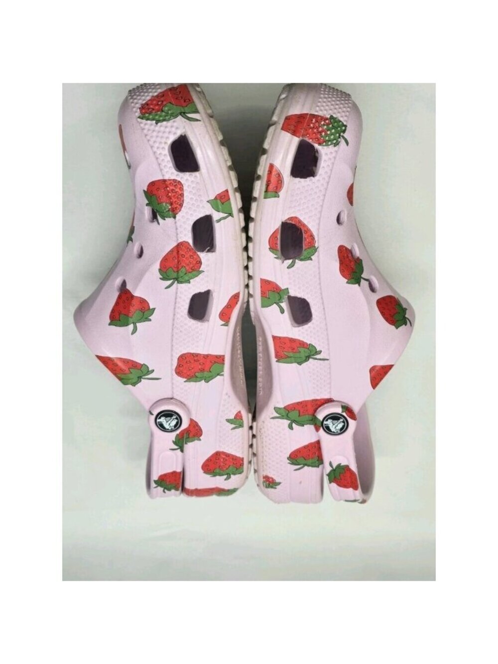 Crocs BAYA SEASONAL PRINTED CLOG Ballerina Pink / Strawberry Mens 9 Womens 11 - Picture 6 of 11
